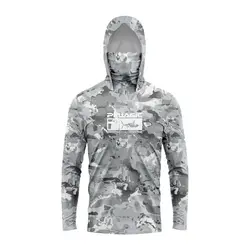 Pelagic Gear New Fishing Shirts Upf 50 Long Sleeve Hooded Face Cover Camisa Pesca Tops UV Protection Fishing Face Mask Clothes