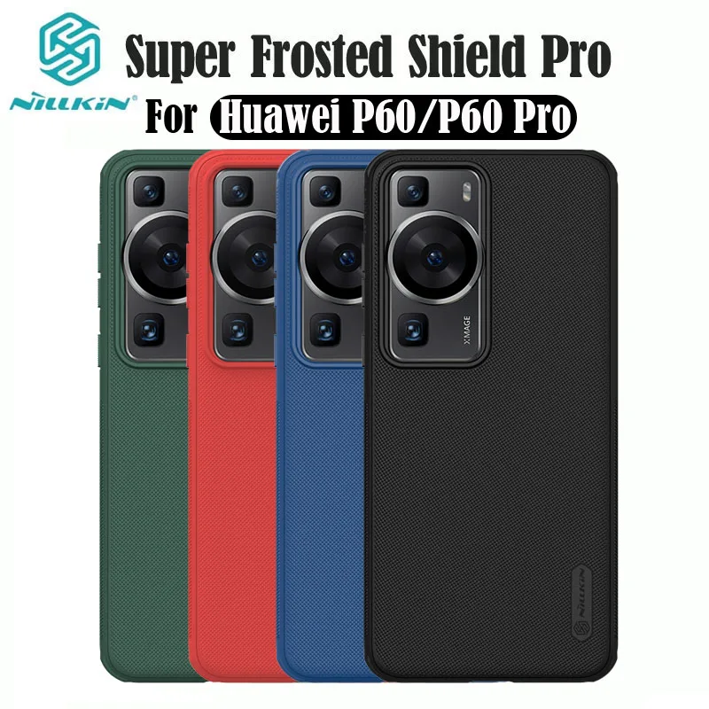 

Nillkin For Huawei P60 Pro Case Super Frosted Shield Pro TPU Frame Hard PC Shell Luxuly Shockproof Back Cover For Huawei P60