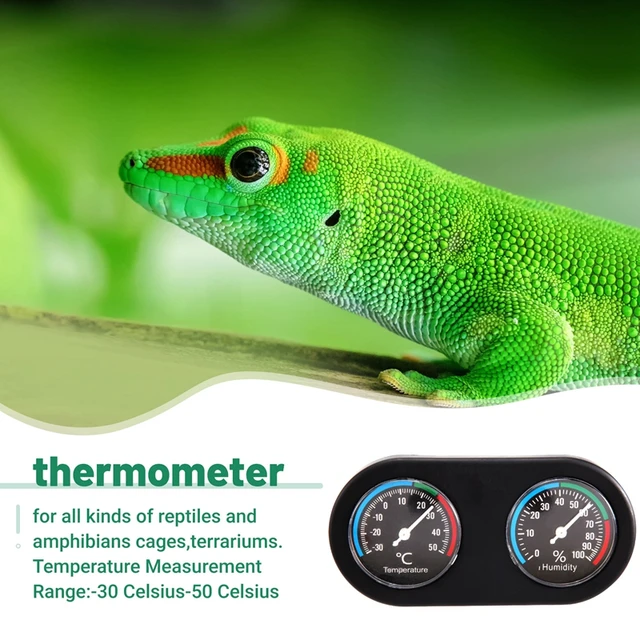 Reptile Tank Thermometer Hygrometer Temperature Humidity Monitor For  Vivarium Terrarium