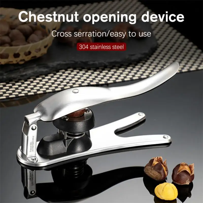 

2 in 1 Stainless Steel Chestnut Clip Nut Opener Cutter Gadgets Quick Walnut Pliers Metal Nut Cracker Sheller Kitchen Tools 2023