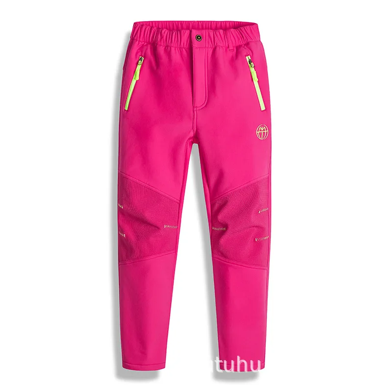 Waterproof Pants Children Fashion Brand Boy Girls Kids Pant Warm Trousers Sporty Climbing Leggings Snow Patchwork Soft Shell boys pants,girls rain pants