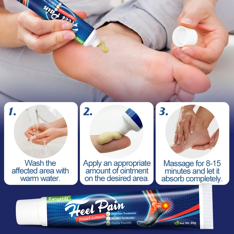 1Pcs Heel Pain Cream Achilles Tendonitis Fasciitis Plantar Treatment Herbal Medicine Plaster Heel Spurs Relieve Ointment G018 pain relief cream pain relief patch knee pain relief cream