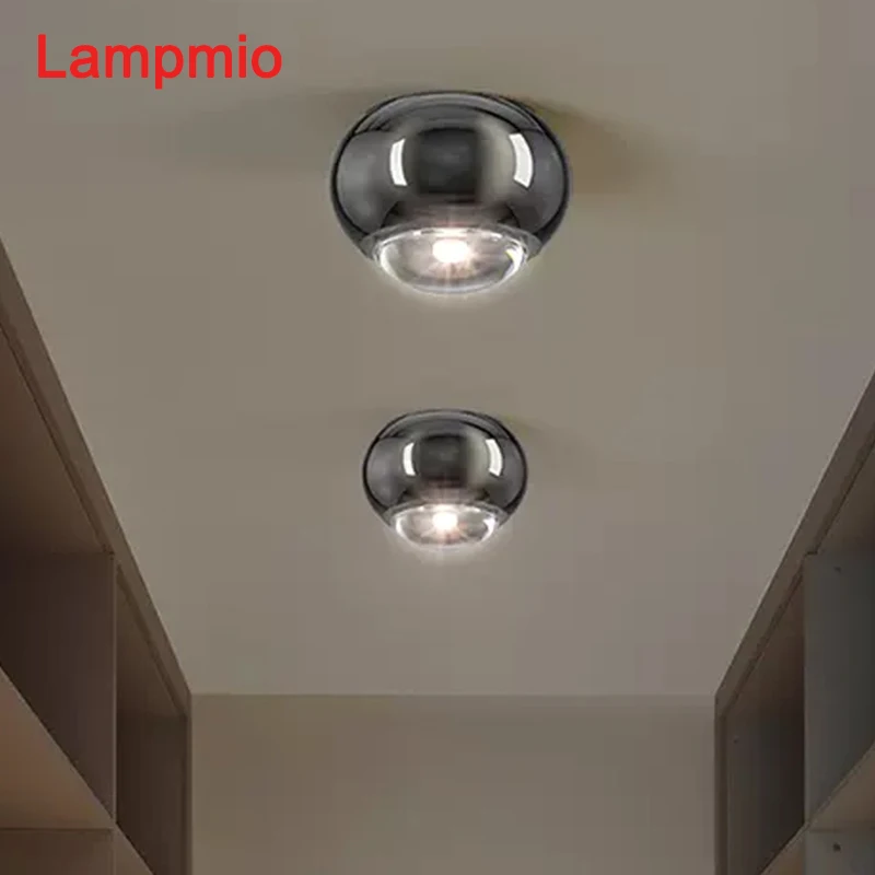 

Lampmio Modern Ceiling Light For Corridor With Acrylic lampshade Balcony Ceiling Lamp Staircase Lighting Metal LED Luminaires