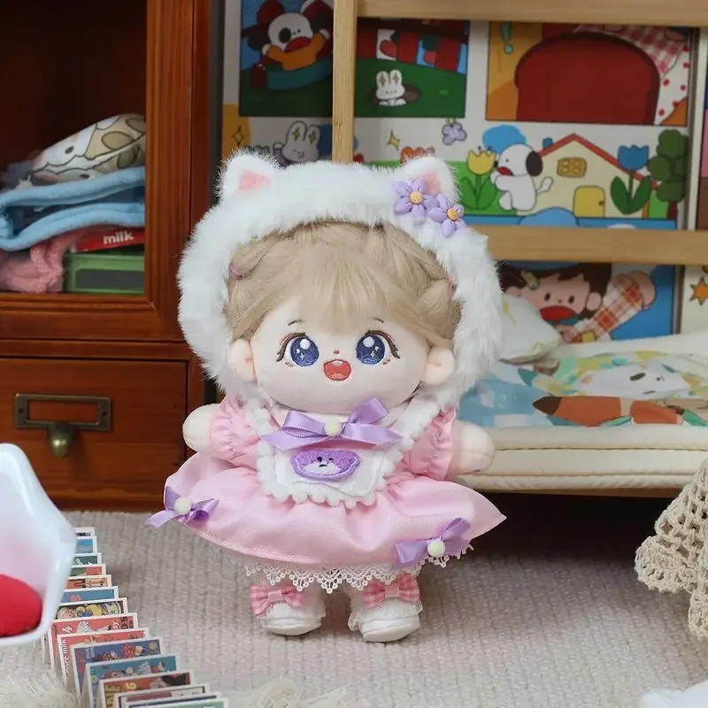 Doll Clothes For 20cm Idol Doll Outfit Accessories Kawaii Cartoon Pattern Skirt 5 Piece Set For Super Star Dolls Toys Kids Gift 2