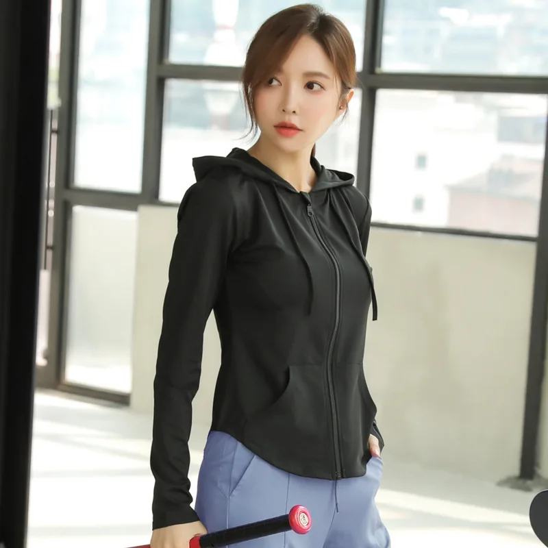 여성용 아이스 실크 경량 러닝 재킷, 야외 스포츠에 적합, 통기성 메쉬, 자외선 차단, 여름 재킷, 후드 요가 재킷