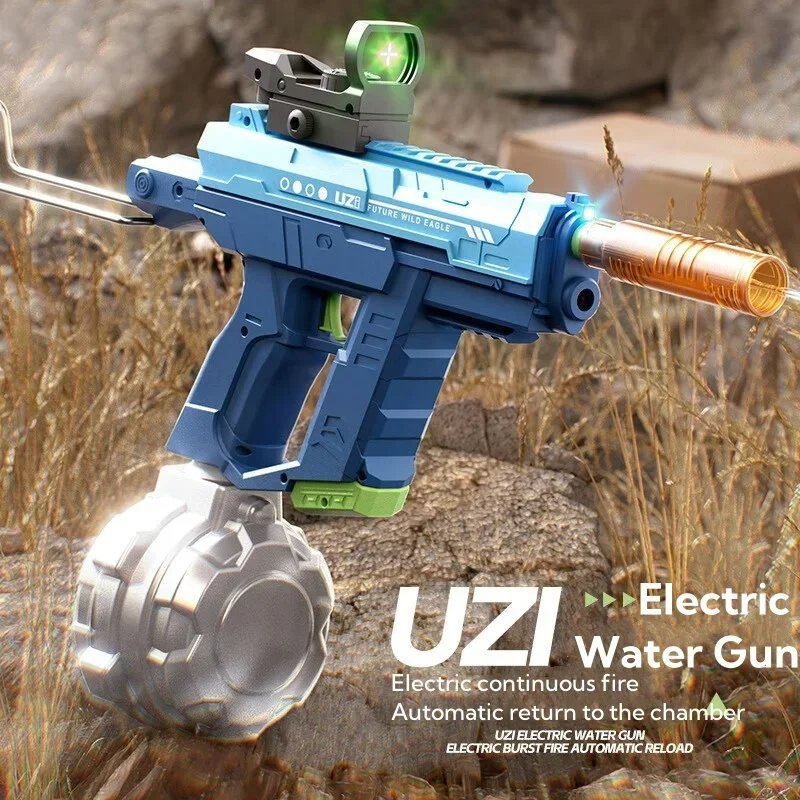 Squirt Toy Water Gun Electric Guns Outdoor Beach Swimming Pool Battle Large Capacity Shooting Games Toys for Children Boy 2