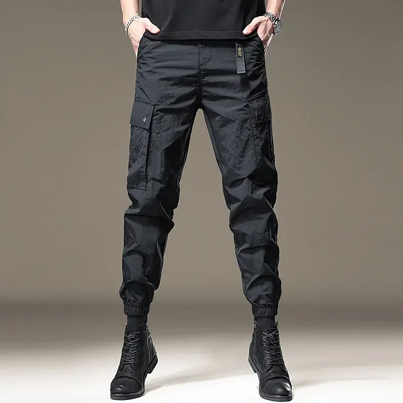 Pantalones de primavera y verano de alta calidad para hombre, pantalones cargo multibolsillos para hombre, nuevos en estética holgada, la moda más barata