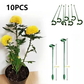 10pcs Gardening tools Plant potted flower fixed anti fall frame Shape support rod Reusable plant scaffold Bonsai fixing tool