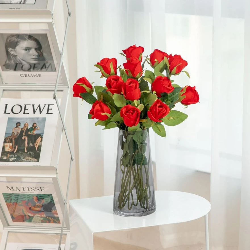 Künstliche Blumen, Rosensträuße, Hochzeit, Braut, dekorative Kränze, Festival-Dekorationen, Vasen, Hausgarten, günstiges Geschenk, künstliche Pflanzen