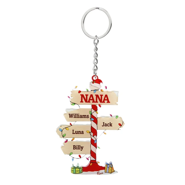 Personalized Christmas Acrylic Keychain