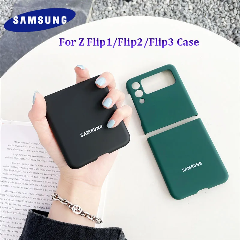 galaxy z flip3 case Original Samsung Galaxy Z Flip 3 5G Cover High Quality Z Flip2/Flip1 Hard PC Shockproof Back Case For Flip3/Flip 2/1 Coque +Logo galaxy z flip3 case