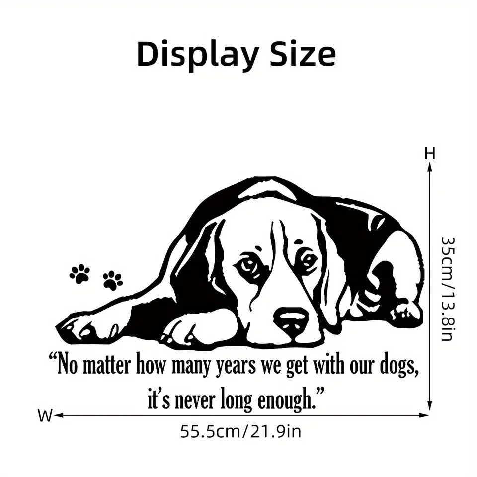 INDIGOS UG Adesivo Murale - Cane Buffo Multicolore 60x40 Cm - Decorazione Parete Per Cameretta, Soggiorno, Ufficio - 5