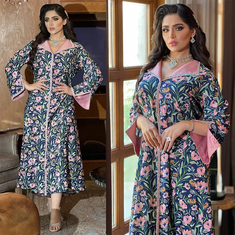 

Ramadan Islam Clothing Turkey Dresses For Women Dubai Abaya Arabic Hijab Muslim Long Dress Caftan Marocain Robe Femme Musulmane