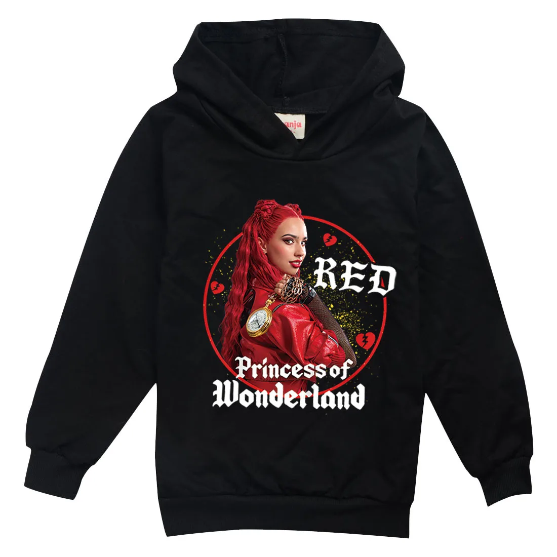 Cosplay Costume Children Descendants 4 Costumes Kids Hoodie The Rise of Red Sweatshirt Girls Spring Hooded Pullover Cartoon Long Sleeve