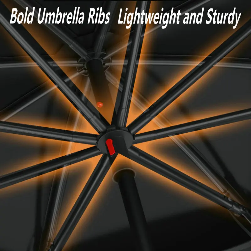 Large Outdoor Umbrella 1.8-2.4M Sunshelter Anti-UV Thickened Sunscreen Fishing Umbrella Beach Camping Large Parasol 360 &deg; Adjust