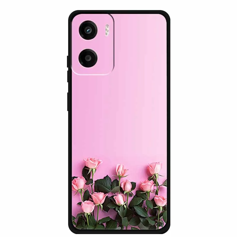 Cartoon Animal Soft Silicone TPU Phone Case with Flower Design - Dustproof Protective Cover