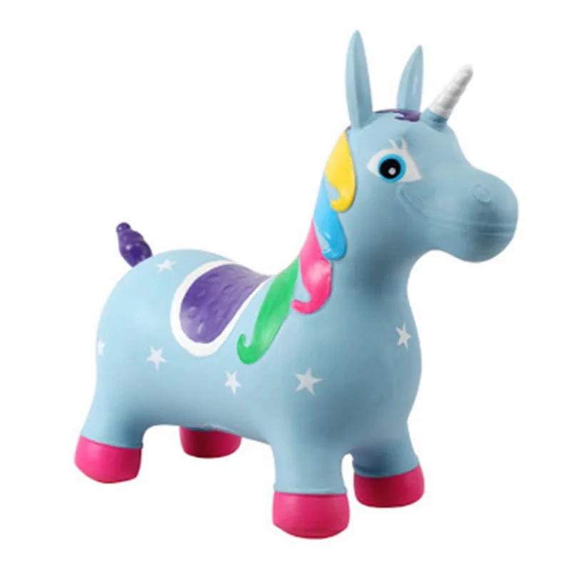 Painted Jumping Horse Unicorn Inflatable Toy Children's Mount Thickened Leather Horse