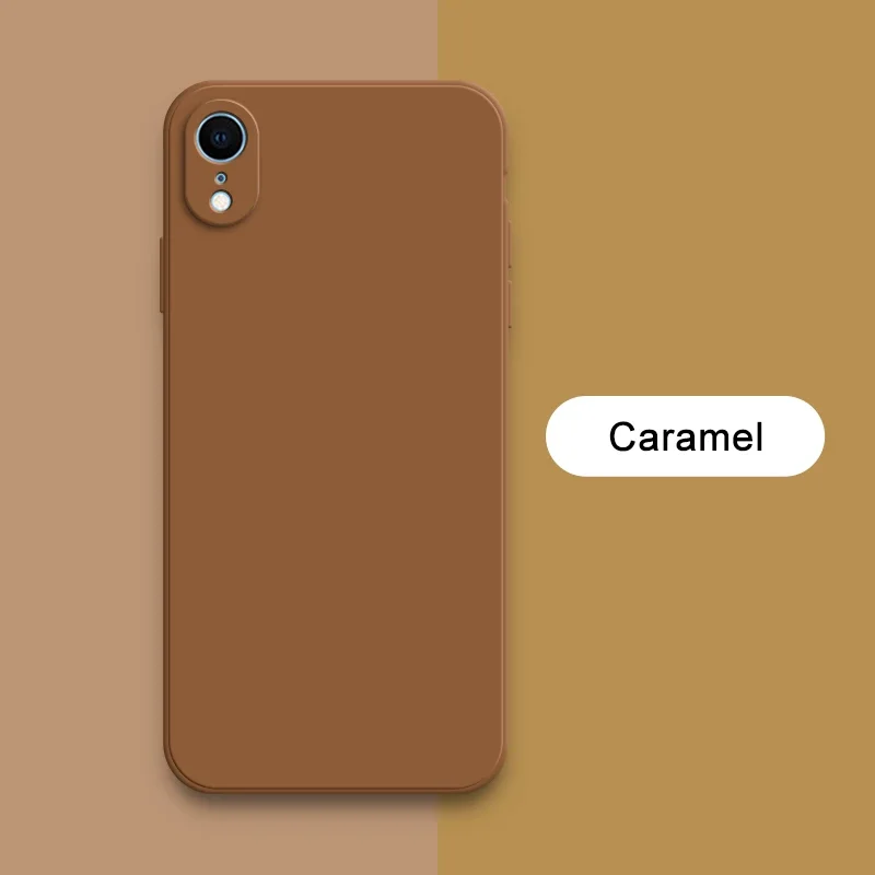 Premium Square Liquid Silicone Shockproof Phone Case with 360-Degree Camera Protection
