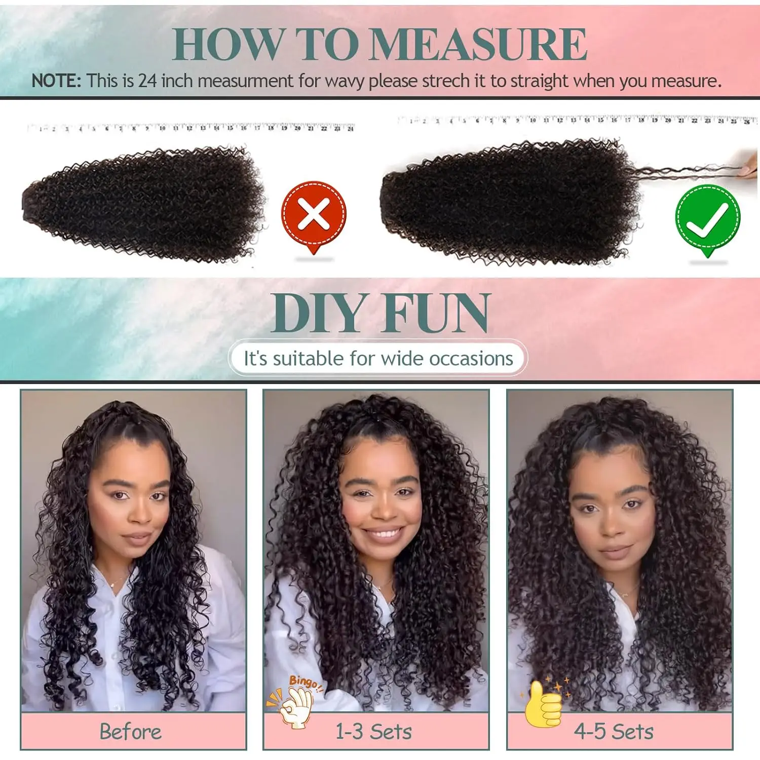 Women's Clip-In Curly Hair Extensions, Synthetic Wavy Fibers, Lightweight & Breathable, Fashion Icon Hairpiece for Daily Wear 5
