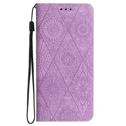 Premium Magnetic Leather Flip Wallet Phone Case and Cover - Samsung A21S (PURPLE)