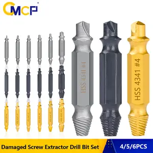 Cheston Damaged Screw Extractor Kit - 6-Piece Set for Stripped Screw