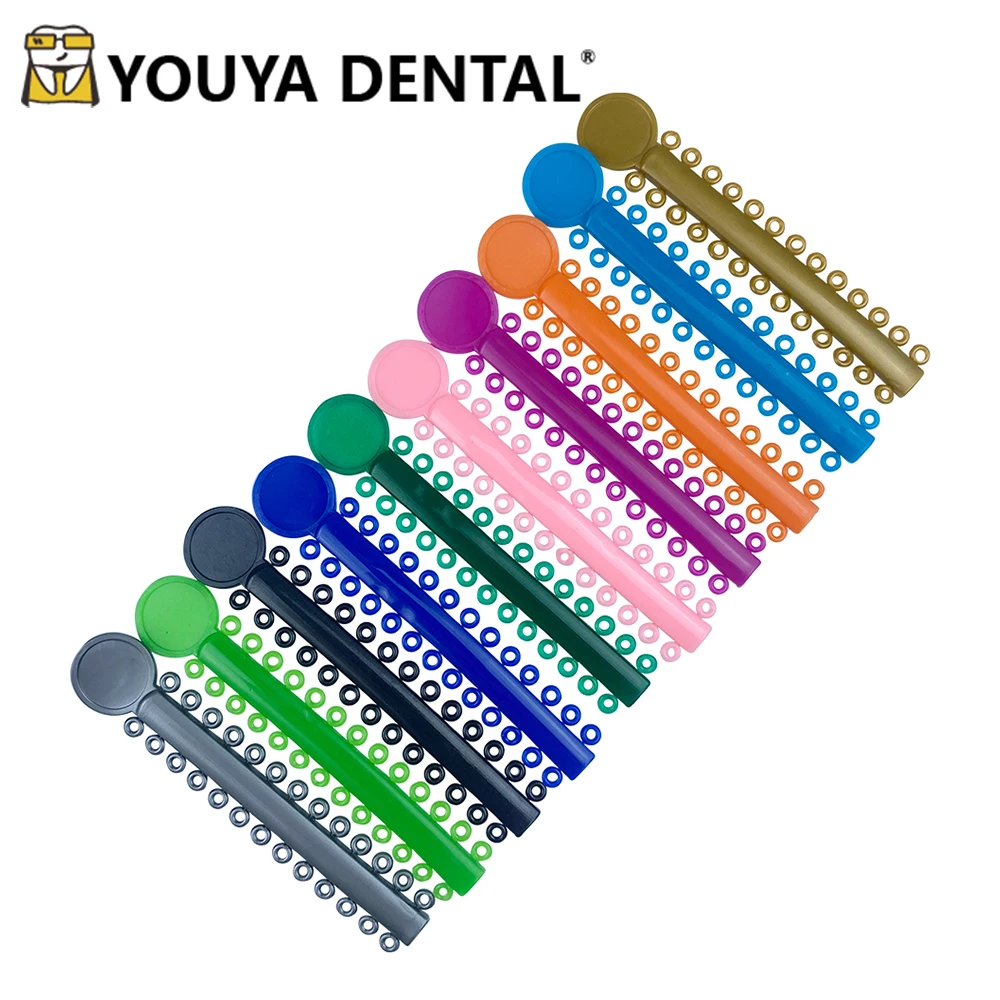 10 Sticks Dental Orthodontic Elastic Ligature Ties Rubber Bands for