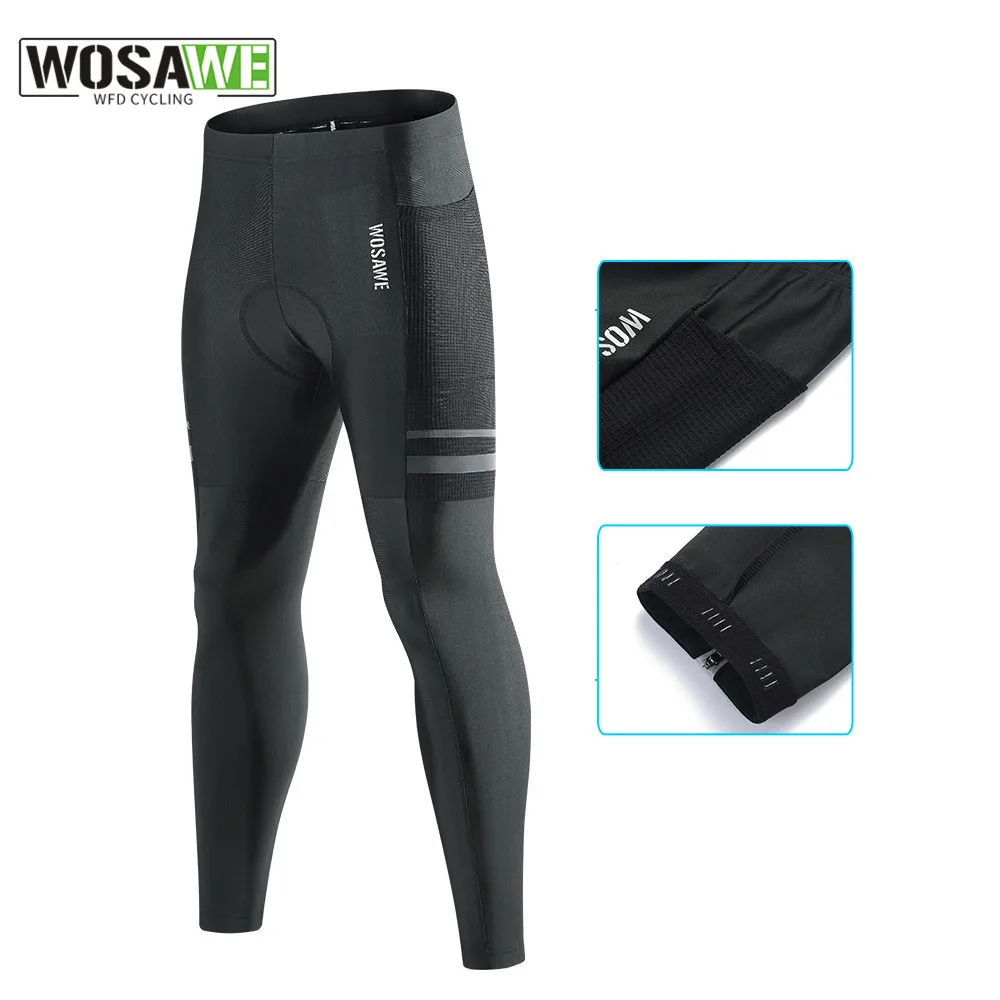 WOSAWE Cycling Male Pants 3D Anti Slip Padded Gel Bike Mtb Downhill Slope Mountain Bicycle Classic Shockproof Long Pants
