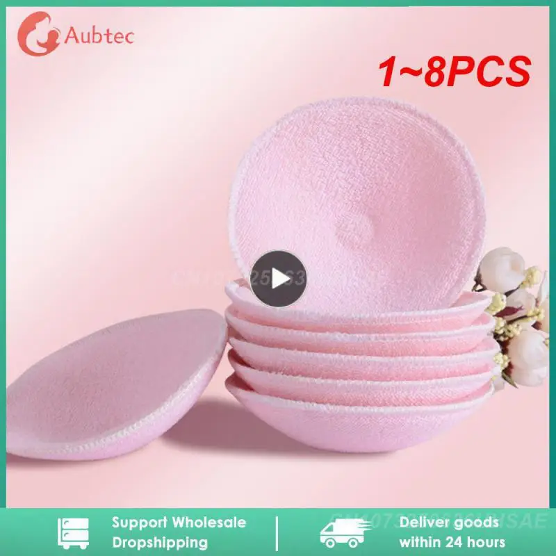 

1~8PCS Breast Absorbent Pads Feeding Nursing Reusable High Quality Soft Cotton Mom Spill Prevention Pads Bra Breast Feeding