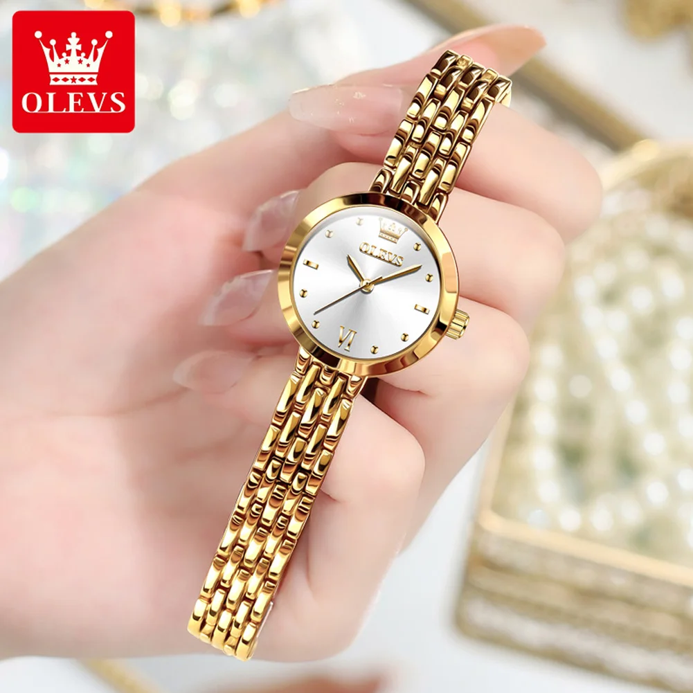 OLEVS 9992 Women's Watch Fashion Small Dial Quartz Watch For Women High Hardness Coated Mirror 30M Waterproof Ladies Wristwatch