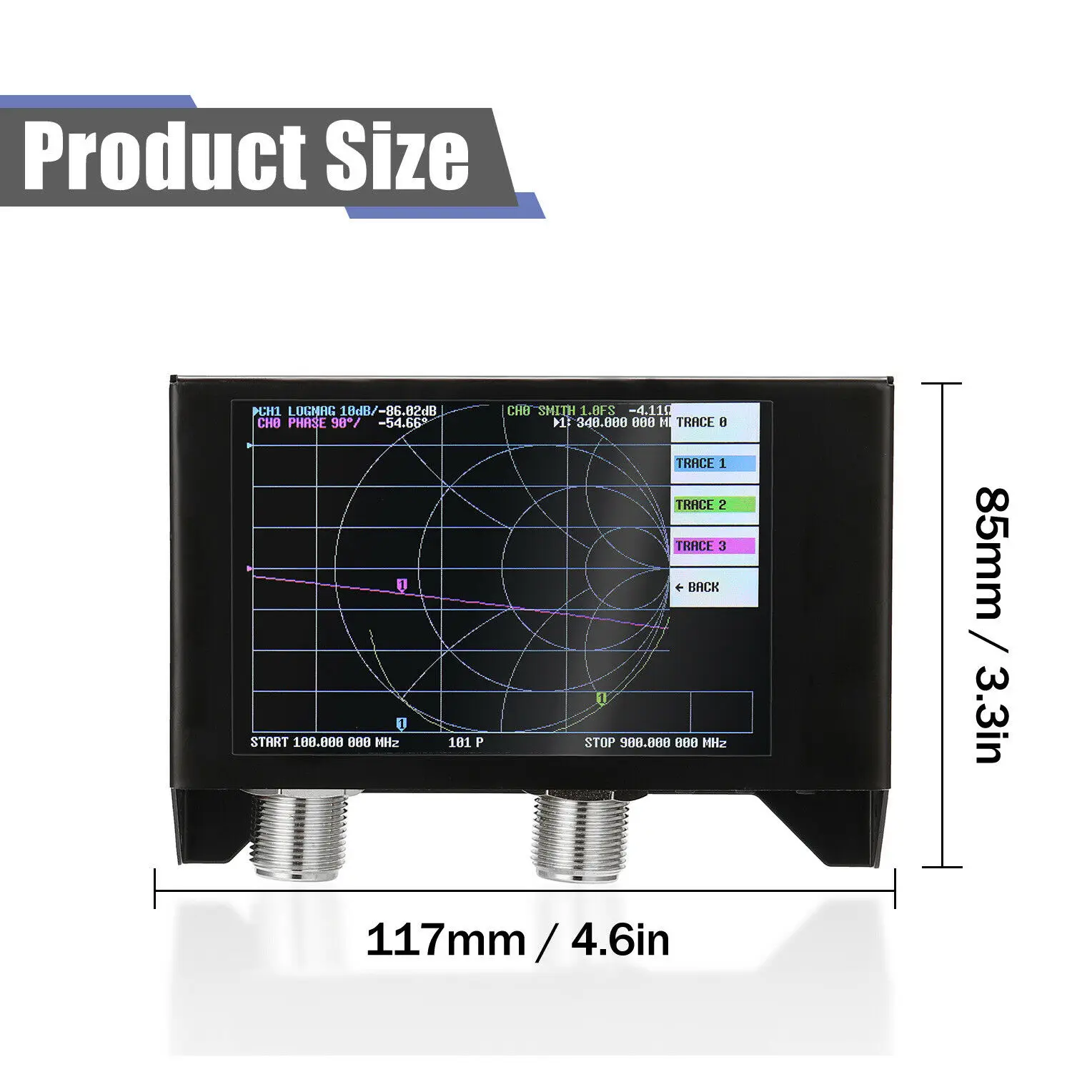 3G SAA-2N NanoVNA V2 Antenna Analyzer Shortwave HF VHF UHF With 4.0 Inch TFT LCD Touching Display Vector Network Analyzer Kit 3