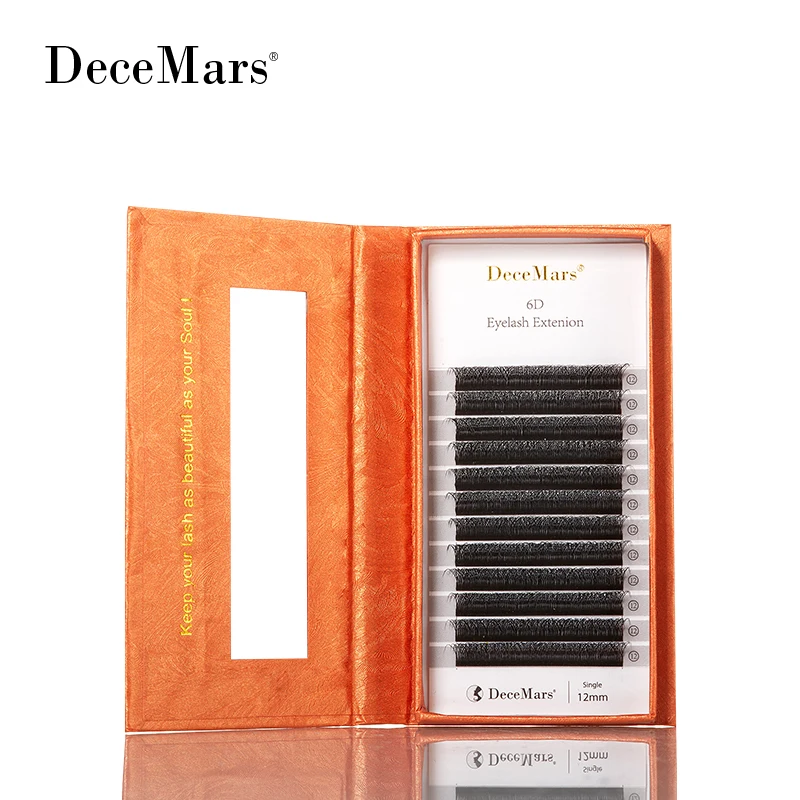 DeceMars-6D-W Shaped Eyelash Extensão, Extensão