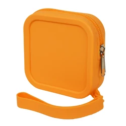 Versatile Silicone Travel Organizer - Waterproof, Portable, and Stylish Storage Solution for Cosmetics and Accessories (Orange)