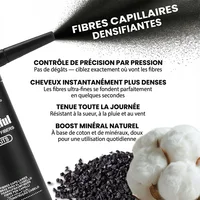 Adglamful 30g fibre de renforcement des cheveux-conception de tête de pulvérisation, couverture précise, épaississement rapide en 5 secondes pour les zones sparsees et le coiffage 3