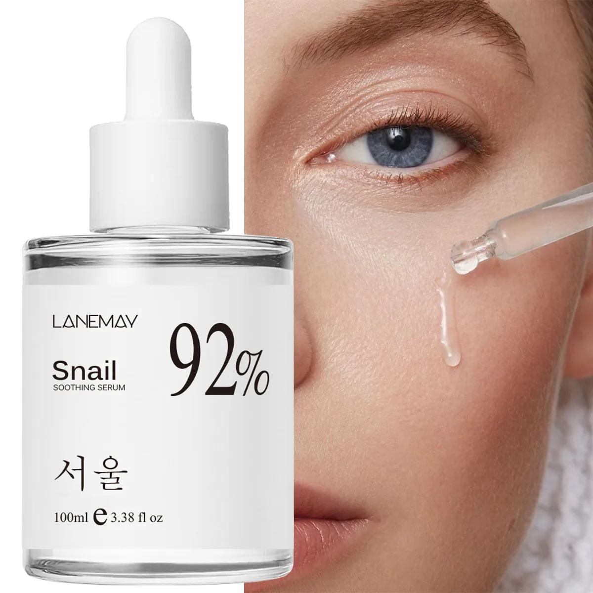 92% Snail Facial Essence Smoothing Your Skin Hydrating and Moisturizing Face Serum 100ml 6