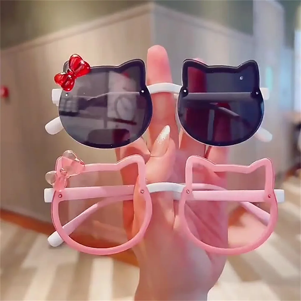 Summer Children Cute Sunglasses Acrylic Bow Outdoor UV Protection Sun Glasses Baby Girls Classic Kids Boy UV400 Eyewear