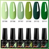 MEET ACROSS 7.3ml Gel Nail Polish Vernis Summer Simple Green Series UV Gel Nail Varnish Semi Permanent Nail Art Manicure 1