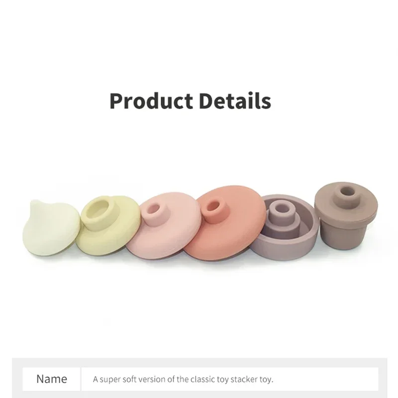 Silicone Building Blocks Baby Stacking Toys Stacking Puzzle Toys