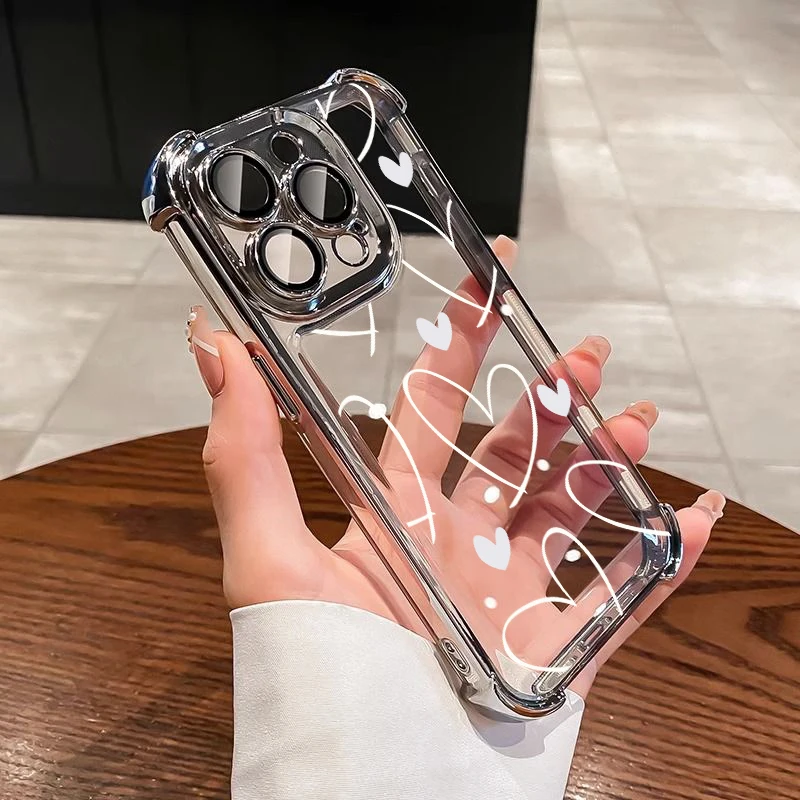 Luxury Love Heart Airbag Phone Case Cover