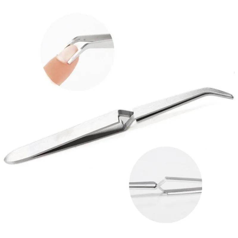 1pcs Stainless Steel Cross Tweezers Nipper Multifunctional Special Shaped Clip for Manicure Pinch Nipper Clipper Nail Art Tools