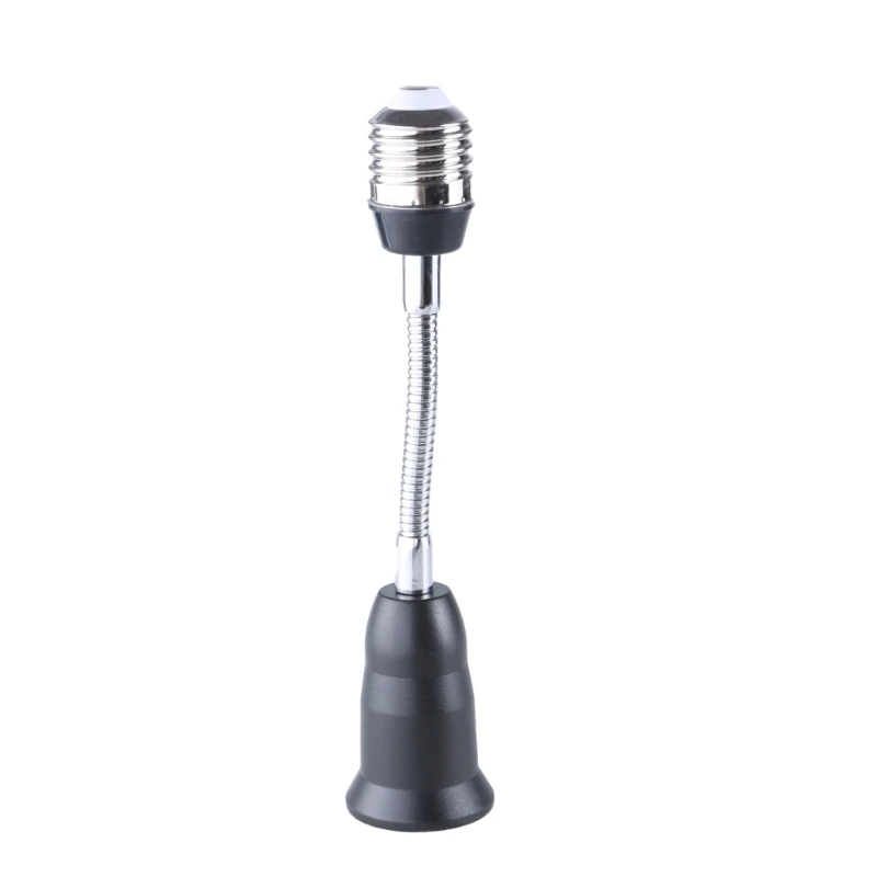 E27 to E27 Extension Socket Adapter 360 Degree Rotatable Supports Up to 100W, Adjustable 19cm Length Converters