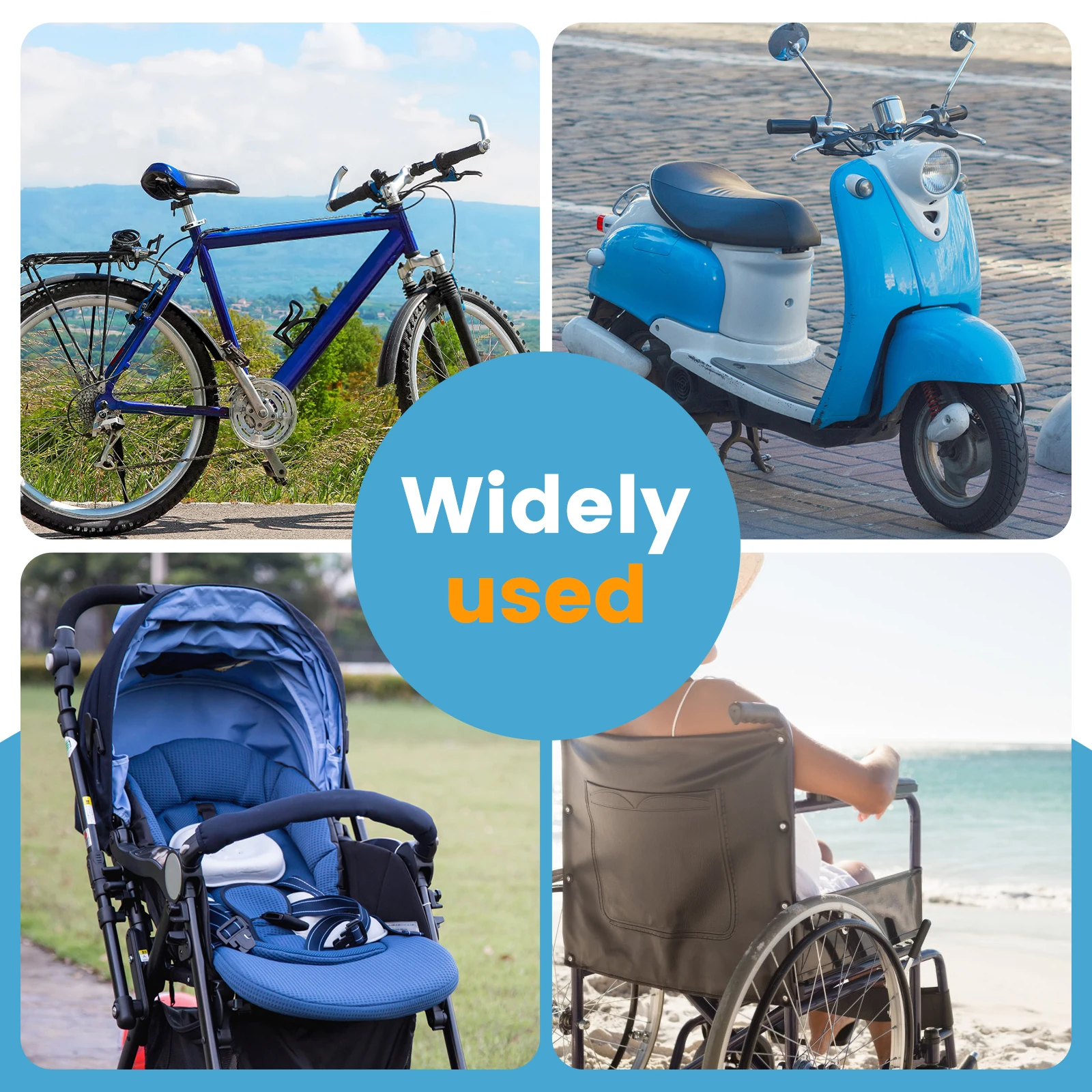 Stroller Umbrella Mount Holder Stainless Steel Adjustable Golf Umbrella Clamp 2/3Fold 360° Rotation Bicycle Sunshade Fixing Clip