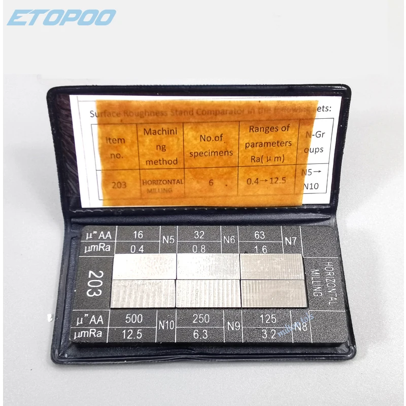 Surface Roughness Comparison Sample Block Notebook Sample 30 Blocks Ra0.0512.5mm Roughness