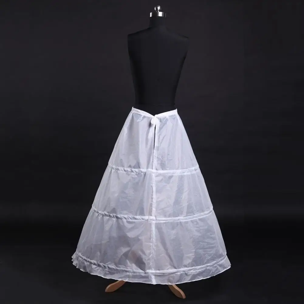 Petticoat Skirt Half Slip Skirt 3 Hoop A-line Crinoline Layer Ball Underskirt Wedding Dress Lining Bridal Waist Dress Women