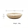 1pcs D12x2.5cm Natural Cave Stone Trinkets Jewelry Plate Marble Tray Aromatherapy Dessert Soap Travertine Vintage 4