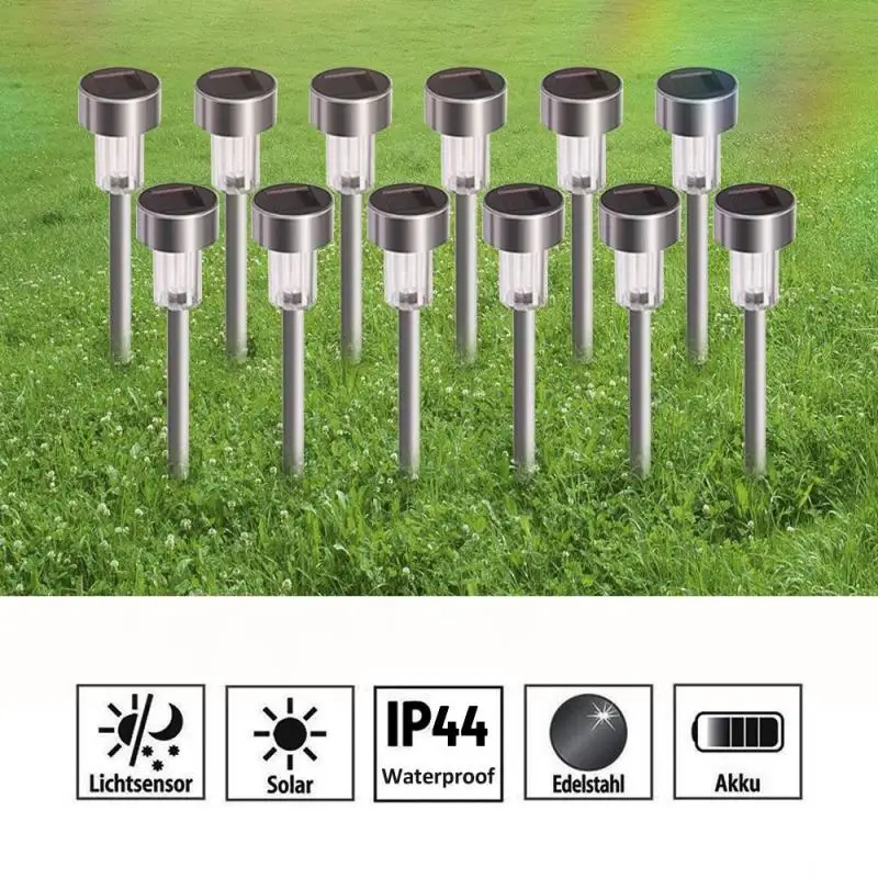 

12Pack Solar Garden Light Outdoor Solar Powered Lamp Lanter Waterproof Landscape Lighting For Pathway Patio Yard Lawn Decoration