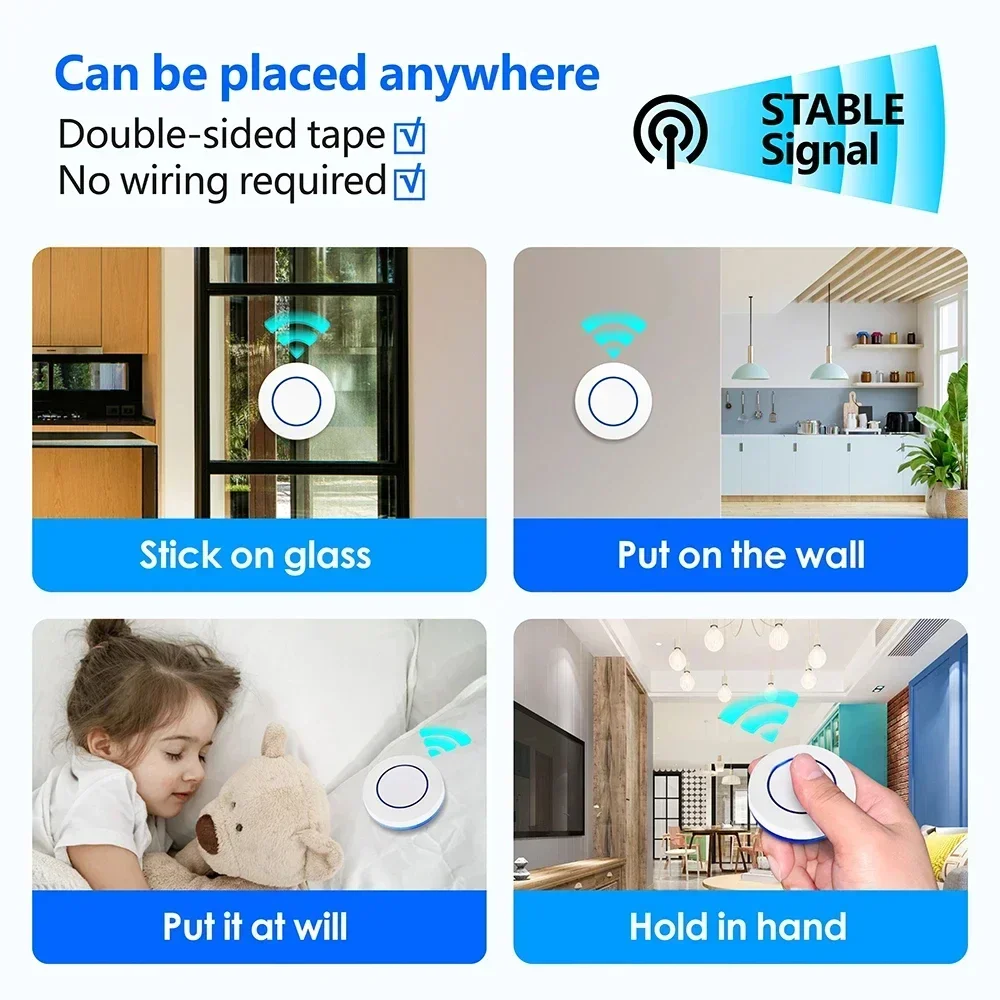 Wireless Light Switch RF 433MHz 220V 110V 10A Relay Receiver Mini Button Wall Panel Remote Control Home LED Lamp