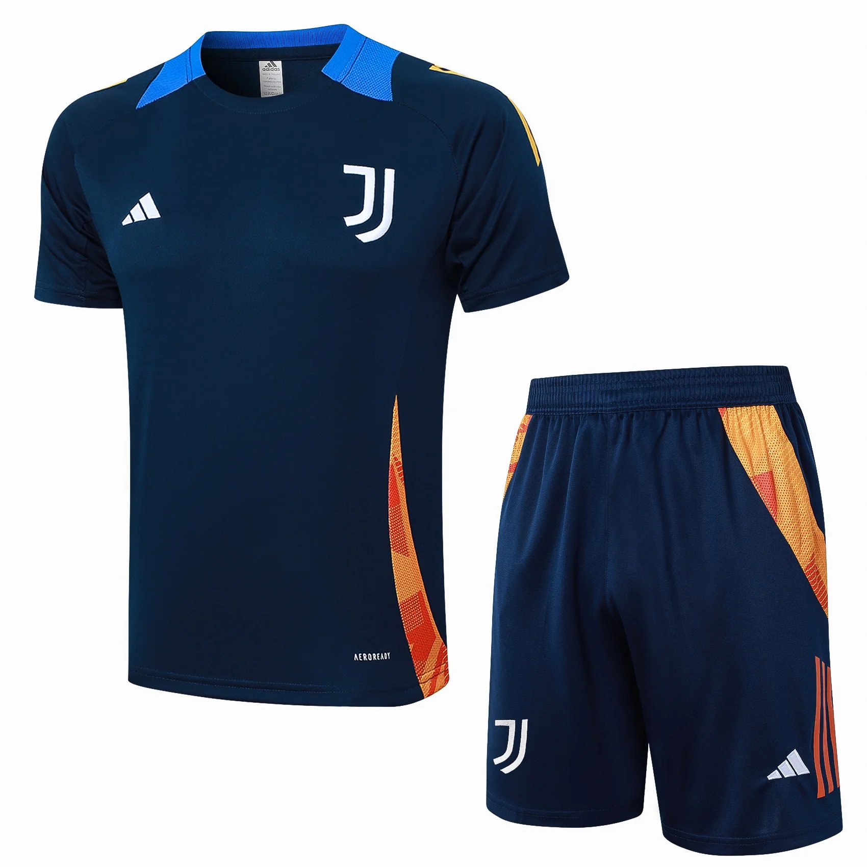 Adidas Soccer Jerseys Men Slim Fit Short-sleeved Above-the-knee Shorts Colorful Comfortable Trendy Training Suit Black
