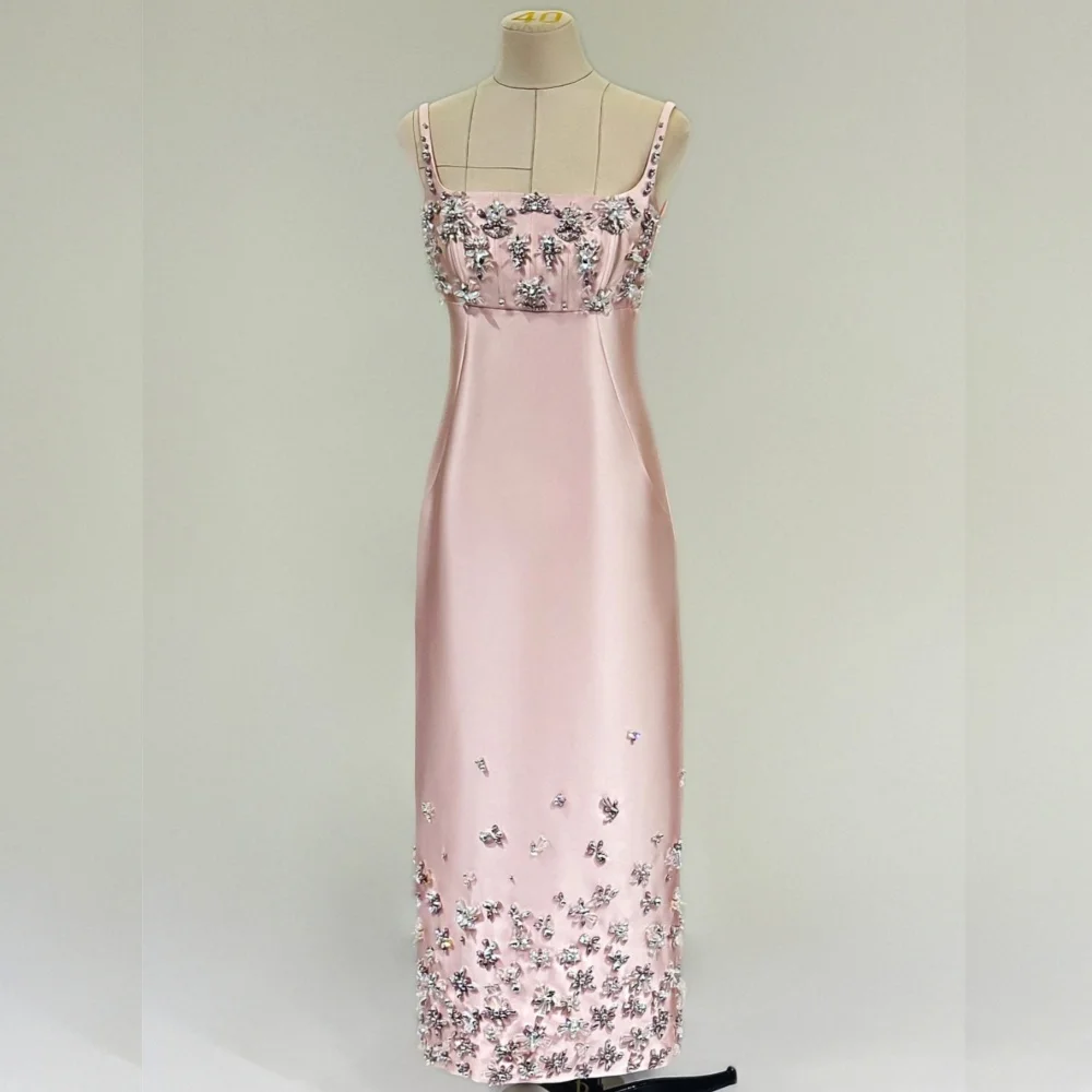 Charmeuse Sequined A-line Square Neck Long Dresses Bespoke Occasion  Exquisite | eBay