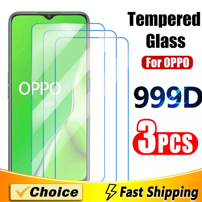 Защитное стекло, закаленное стекло для OPPO R7S 9S 11S Plus R15 17 K1 K3 K5 K7X K9Pro K10X V21E F7 F19 Pro Plus, 3 шт.