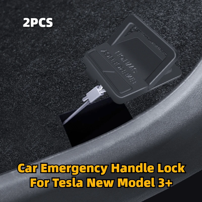 

Rear Door Emergency Handle Lock for Tesla New Model 3/3+ Highland 2024 Car Accessories Quickly Open Escape Switch Unlock Door